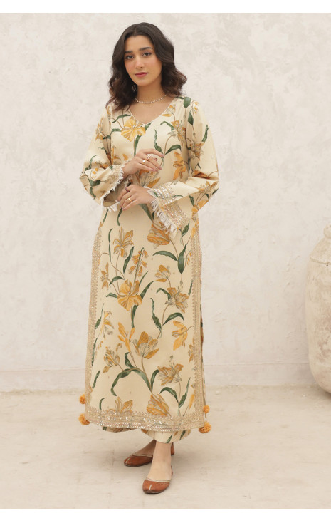 Ivory Floral Outfit